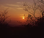 高通山から見た朝陽写真